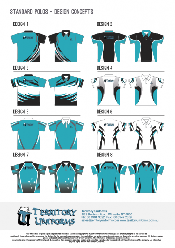 Sublimated polo design concept, sample 01