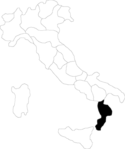 Calabria region map