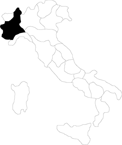 Piedmont region map