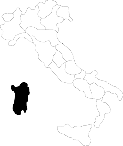 Sardegna region map