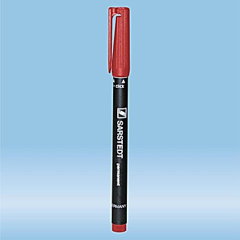 marker pen, permanent; sarstedt brand; used in laboratory; fine tip; for plastic or glass tubes;...