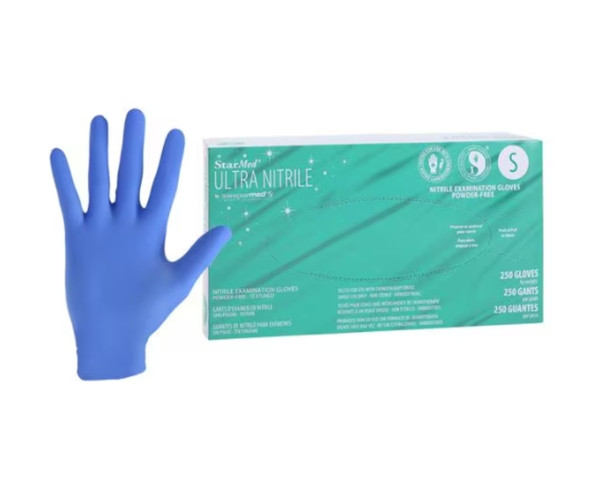 Sempermed StarMed® Ultra Nitrile Exam Gloves, Powder Free, Non-Sterile, Violet Blue, Small (250/Box, 10 Box/Case, 50 Case/Pallet)