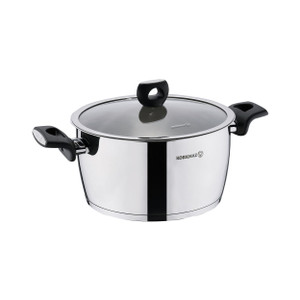 Korkmaz Nora 2 Piece 3.5 Liter Stainless Steel Casserole with Lid in Silver D970-A2992 Korkmaz Nora 2 Piece 3.5 Liter Stainless Steel Casserole with Lid in Silver D970-A2992
