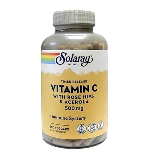 Vitamin C (Timed Release) Rose Hips 250 VCaps (500 mg)