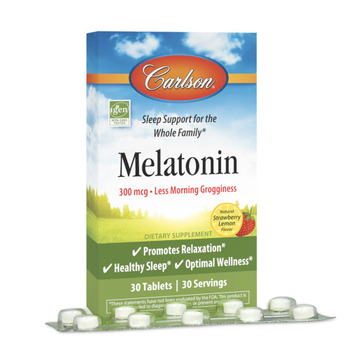 Melatonin Packs* 300 mcg 30 tabs (Strawberry Lemon)