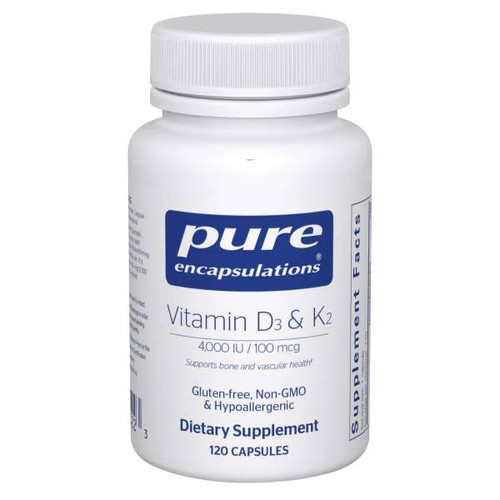 Vitamin D3 & K2 (4000 IU/100 mcg) 120 Caps