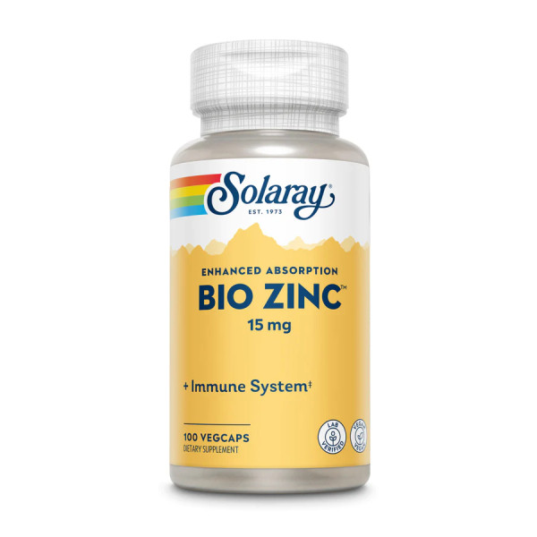 Bio Zinc 15mg  (w/B-6  20 mg) 100vcaps