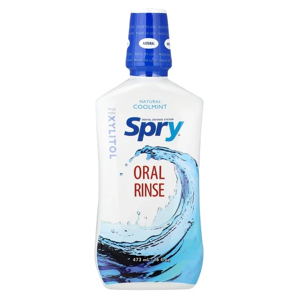Spry Oral Rinse Cool Mint 16 oz