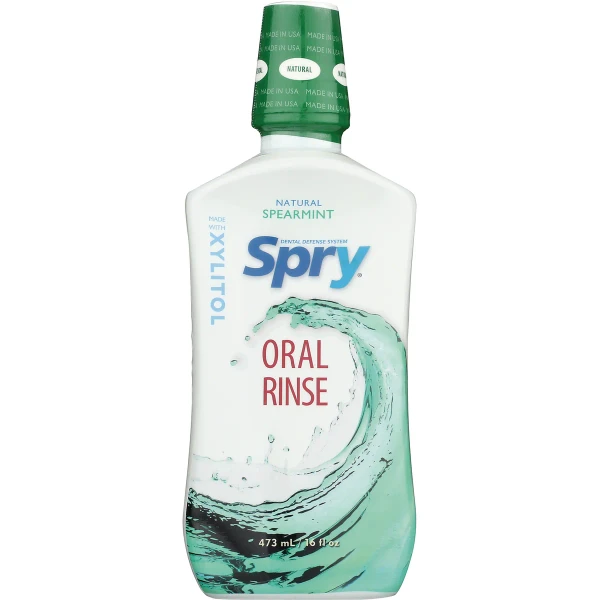 Spry Oral Rinse Spearmint 16 oz
