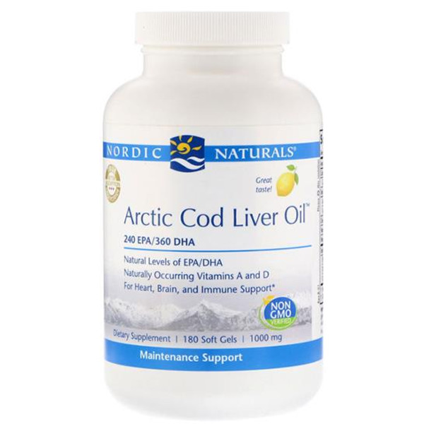 Arctic Cod Liver Oil (Lemon) 180 Soft Gels