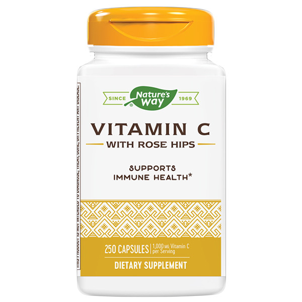 Vitamin C w/ Rose Hips 250 Caps (500 mg)