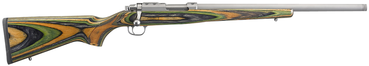Ruger M77 17 Hornet Stainless/Green Mountain view 3