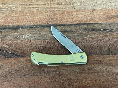 Moore Maker Lockback Clip Knife 3.5" Gold