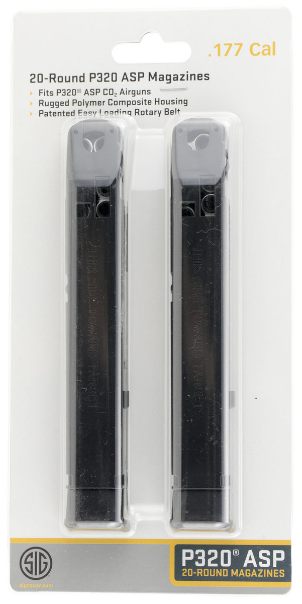 Sig Sauer P320 .177 Replacement Magazines 2 Pack Black Airgun view 2