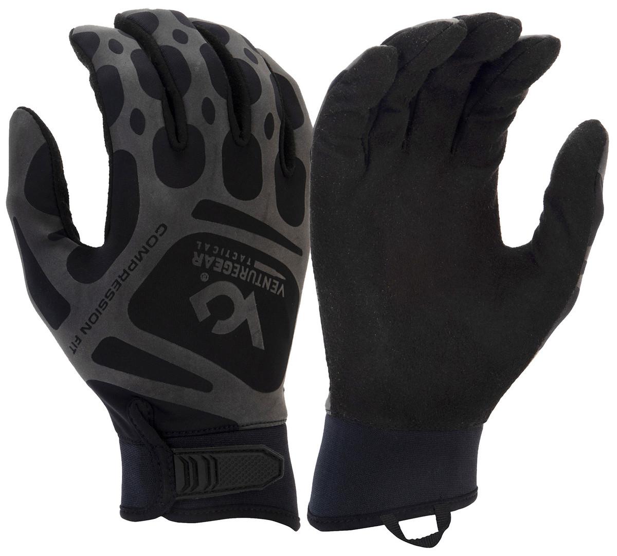 Pyramex Compression Training Synthetic Leather Gloves XXL Black