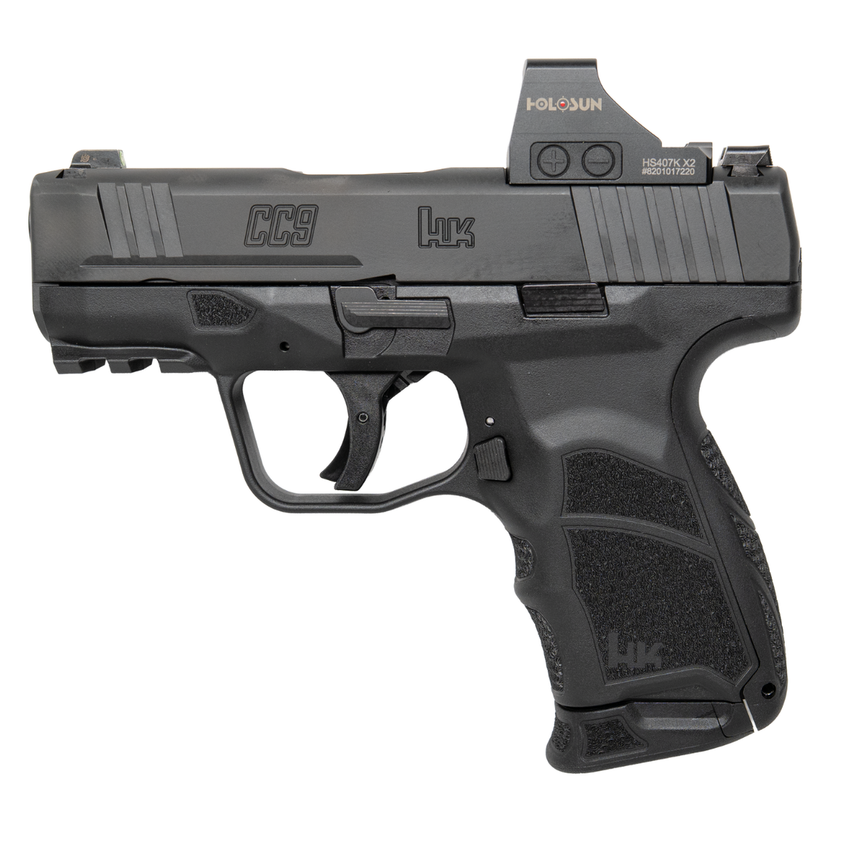 Heckler & Koch CC9 Micro-Compact 9mm 3.32" & Holosun HS407K x2 6 MOA Red Dot Kit view 2