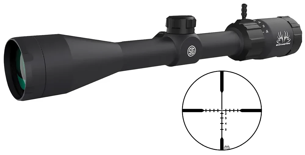 Sig Sauer Buckmasters 3-12x44 MOA SFP Riflescope Black