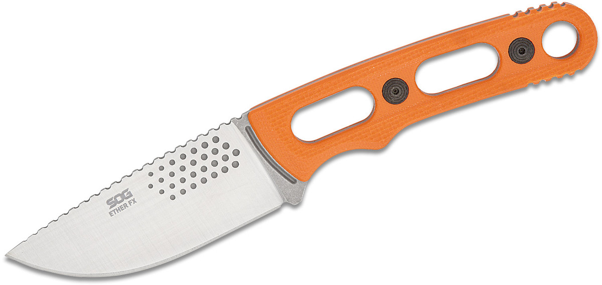 SOG Ether FX 3.1" Drop Point Fixed Blade Blaze Orange