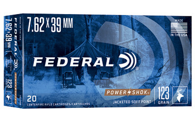 Federal Power-Shok 7.62x39mm 123 Grain Jacketed Soft Point