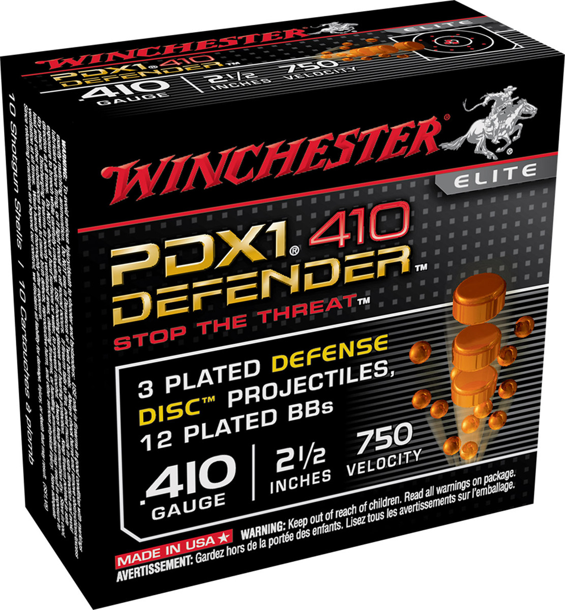 Winchester Defender 410 GA 3 Defense Discs 12 BBs Shot