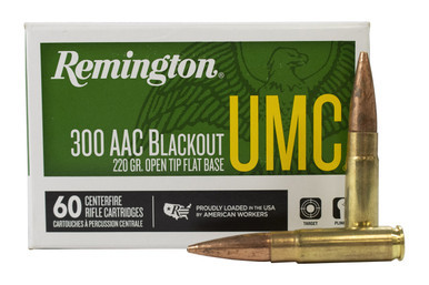 Remington UMC 300 Blackout 220 Grain Open Tip Flat Base L300AAC4A