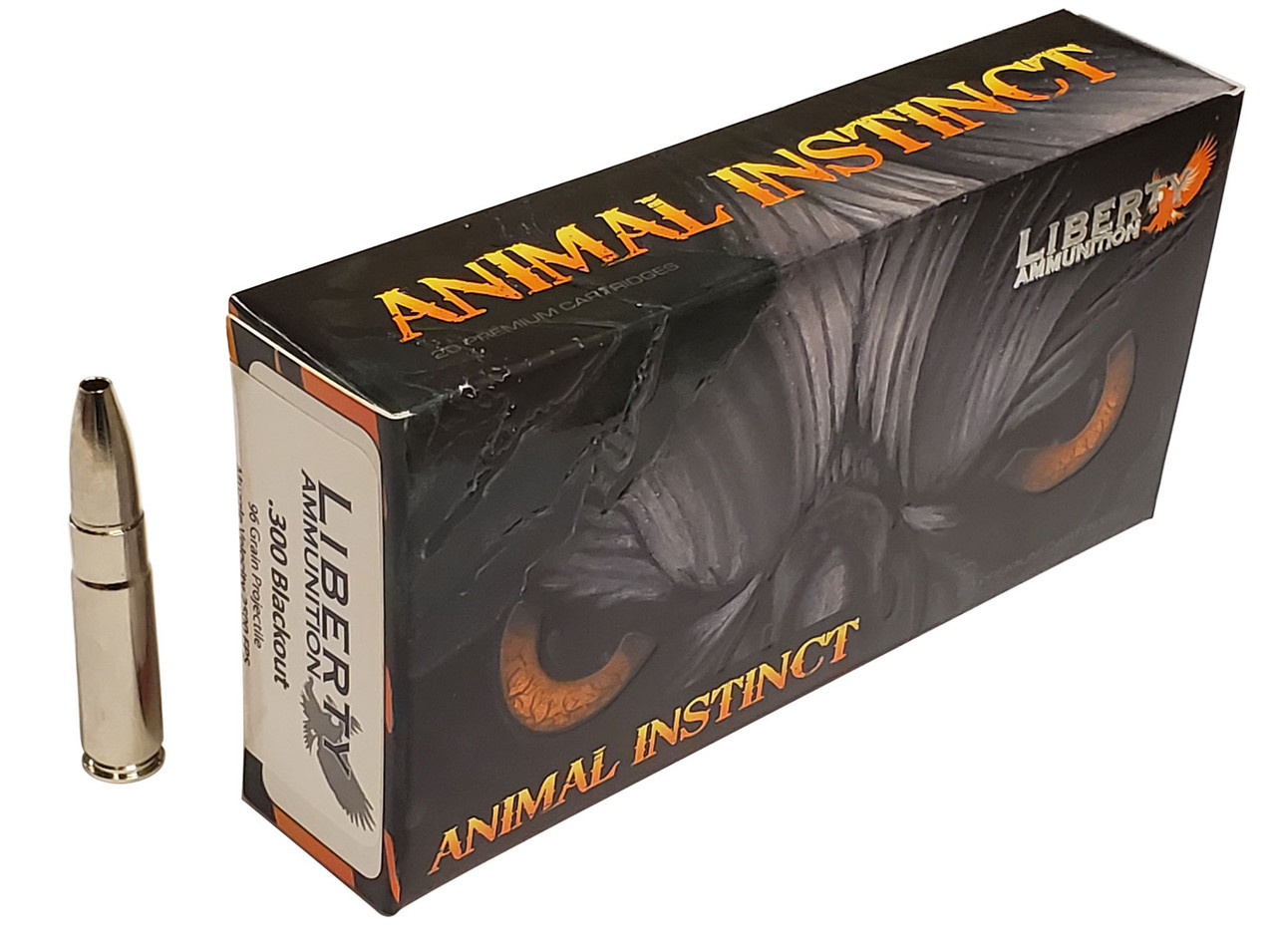 Liberty LAHAC300044 Animal Instinct 300Blackout 96gr Fragmenting Copper Hollow Point 20 Per Box/50 Case Centerfire, Rifle Ammunition