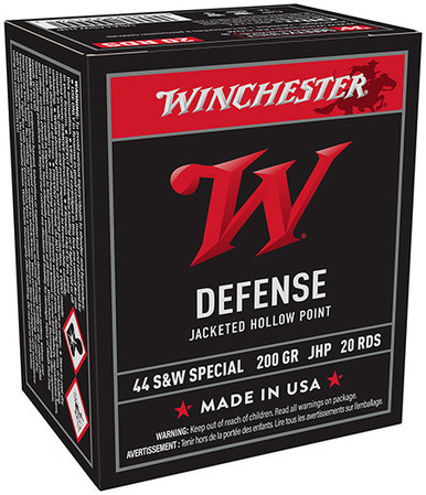 Winchester USA44SWJHP USA 44S&WSpl 200gr Jacketed Hollow Point 20 Per Box/10 Case Centerfire, Handgun Ammunition