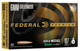 Federal Gold Medal 6mm Creedmoor 107 Grain Sierra MatchKing BTHP