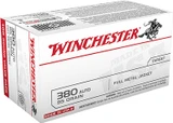 Winchester USA 380 ACP 95 Grain Full Metal Jacket Flat Nose