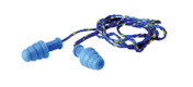 Walker's 1 Pair Blue Corded Earplug With Blue/Yellow Cord