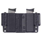 Rounded OWB Kydex Double Maganize Holster Carbon Fiber