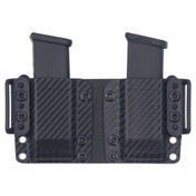Rounded OWB Kydex Double Maganize Holster Carbon Fiber view 2