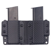 Rounded OWB Kydex Double Maganize Holster Carbon Fiber view 2
