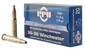 PPU 30-30 Win Standard Rifle Flat 2200 fps Soft Point