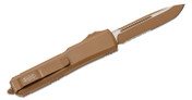 Microtech Ultratech Tan Cerakote 3.46" OTF view 2