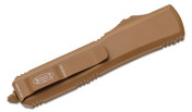 Microtech Ultratech Tan Cerakote 3.46" OTF view 4