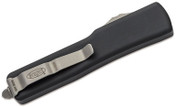 Microtech UTX-70 Stonewashed Combo Double Edge Black 2.41" OTF view 3