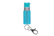 Sabre Pepper Spray with Jeweled Design and Snap Clip Teal