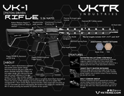 VKTR Industries VK-1 5.56 NATO 16" Black view 3
