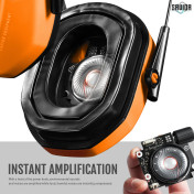 Savior Apollo Sound Suppressors Earmuffs Hi-Viz Orange view 3