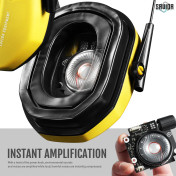 Savior Apollo Sound Suppressors Earmuffs Electric Yellow EM-APOLLO-TE view 3