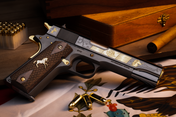 Custom & Collectable Colt 1911 "El Orgullo De Mexico" .38 Super 5" Black view 4