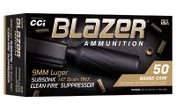 CCI Blazer Clean-Fire 9mm 147 Grain TMJ