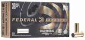 Federal Gold Medal 38 Special 148 Grain Lead Wadcutter