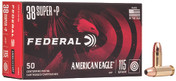 Federal American Eagle 38 Super 115 Grain Jacketed Hollow Point