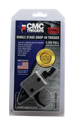 CMC Triggers Drop-In AR 15 PCC SingleStage Curved Trigger with 3-3.50 lbs Draw Weight BlackSilver view 2