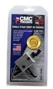 CMC Triggers Drop-In AR 15 PCC SingleStage Flat Trigger with 3-3.50 lbs Draw Weight BlackSilver view 2