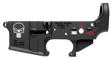 Spikes Tactical Punisher Stripped Lower Receiver Multicaliber Black view 2