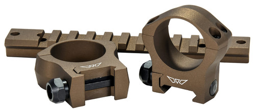 Warne Mountain Tech Scope Rings Medium 1" Burnt Bronze Cerakote