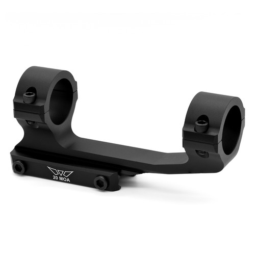 Warne One 1" Mount Piece for MSR Mount w/ 20 MOA Picatinny Rail Black